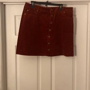 Corduroy Mini Skirt